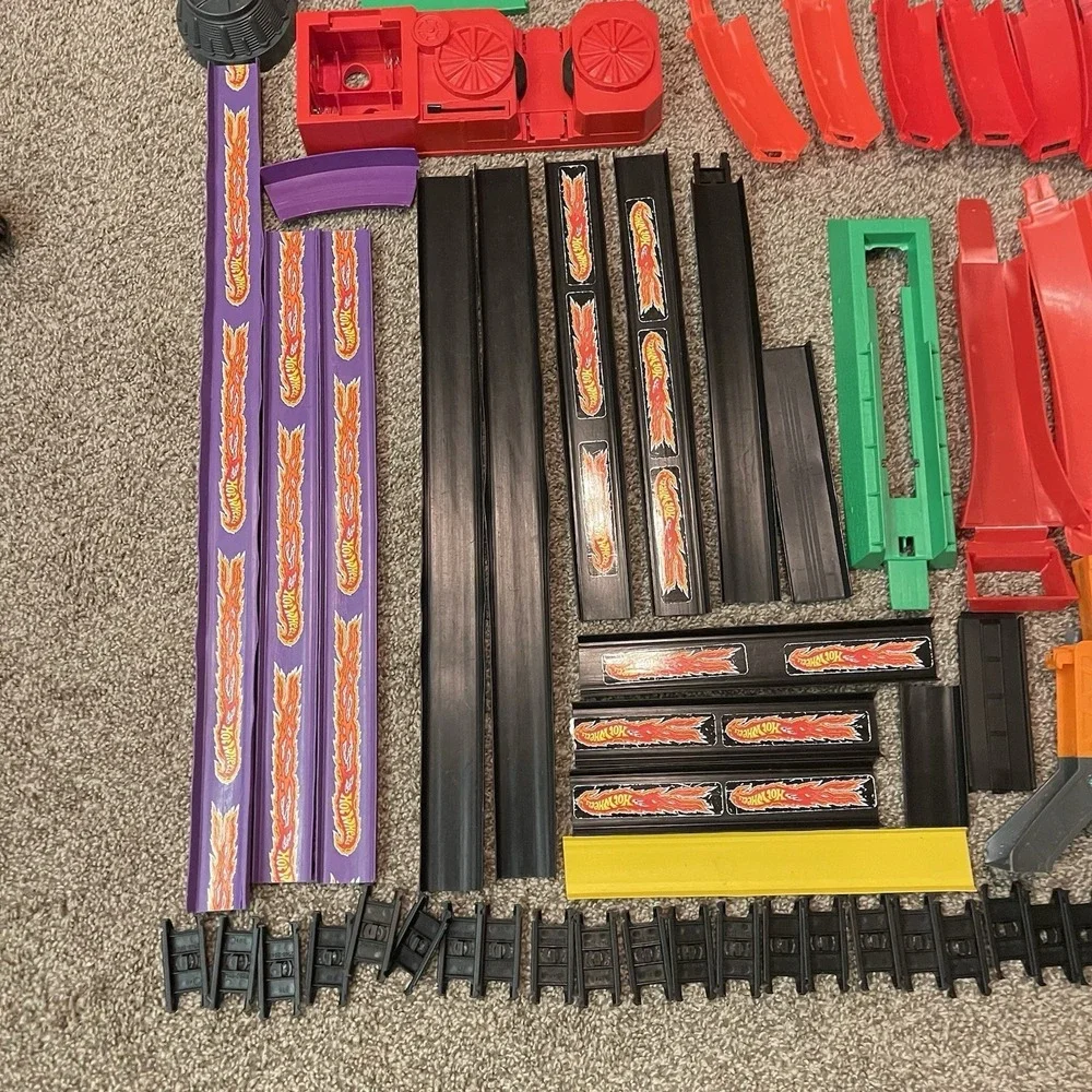 Hot Wheels Flame Track Lot Vintage 80s 90s  Connectors Shooters Track‎ Lot
